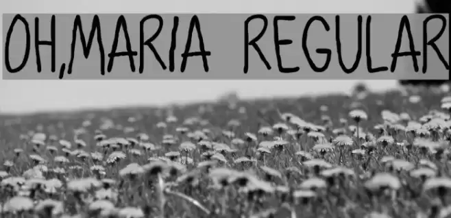 Oh,Maria Regular Font examples