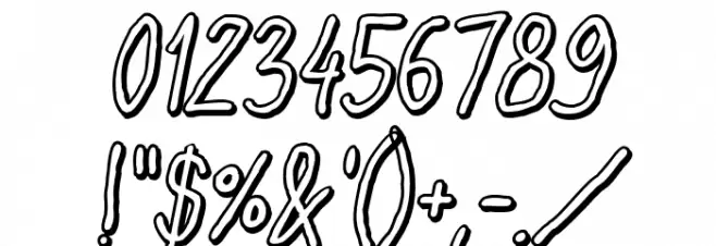 Oh,Maria Shadow Italic Font OTHER CHARS