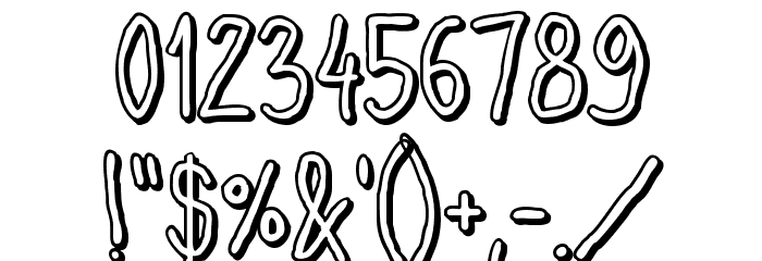 Oh,Maria Shadow Regular Font OTHER CHARS