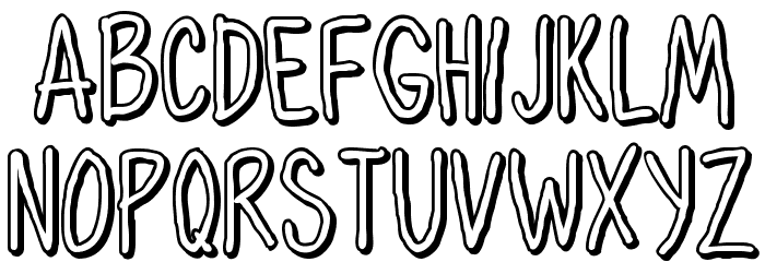 Oh,Maria Shadow Regular Font LOWERCASE
