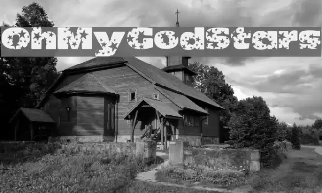 OhMyGodStars Font examples