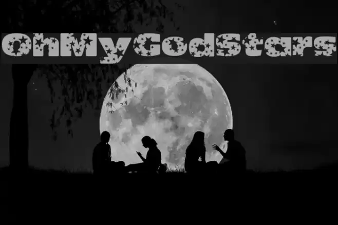 OhMyGodStars Font examples