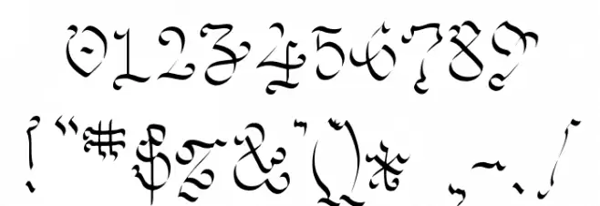 OhMyGoth Font OTHER CHARS