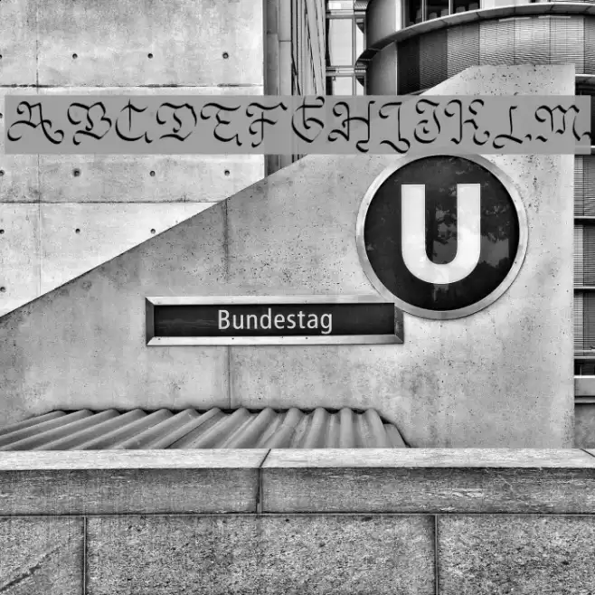 OhMyGoth Font examples