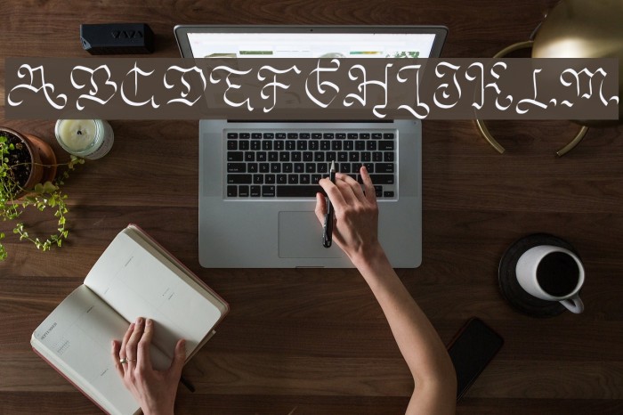 OhMyGoth Font examples