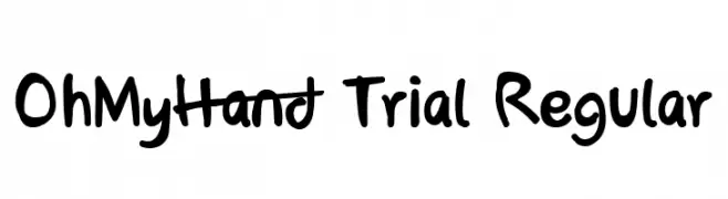 OhMyHand Trial Regular  नि: शुल्क फ़ॉन्ट्स डाउनलोड