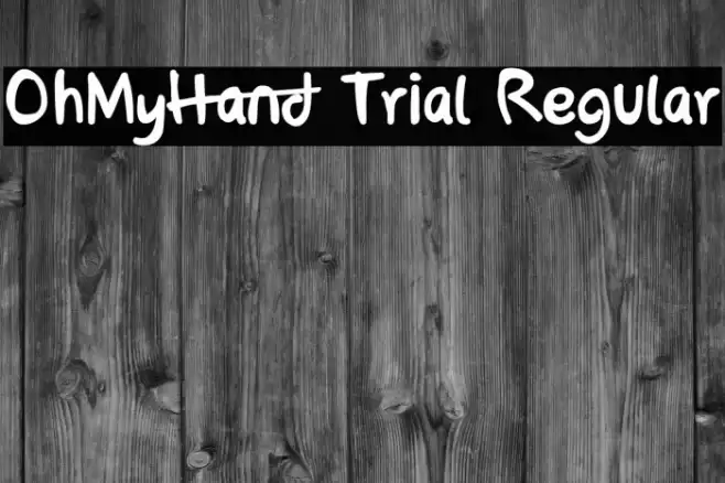OhMyHand Trial Regular Font examples