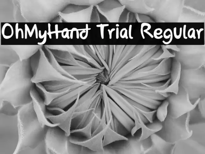 OhMyHand Trial Regular Font examples