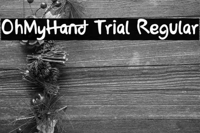 OhMyHand Trial Regular Font examples