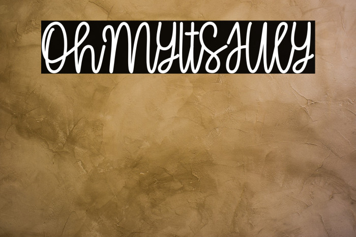 OhMyItsJuly Font examples