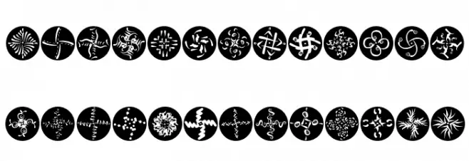 OhRosettaDiscus 字体 大写