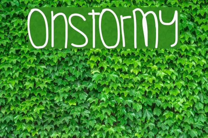 OhStormy Font examples