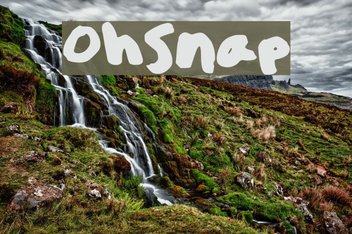 Oh_Snap Font examples
