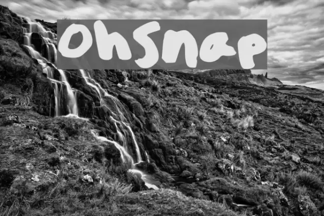 Oh_Snap Font examples