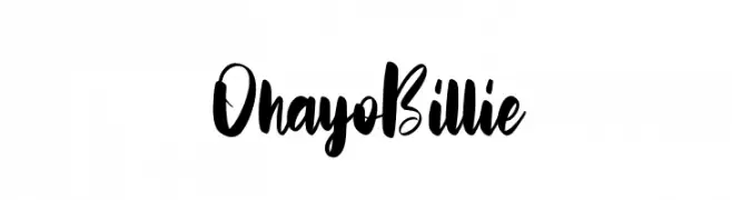 Ohayo Billie  Fuentes Gratis Descargar