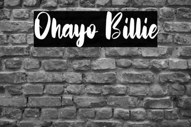 Ohayo Billie Font examples