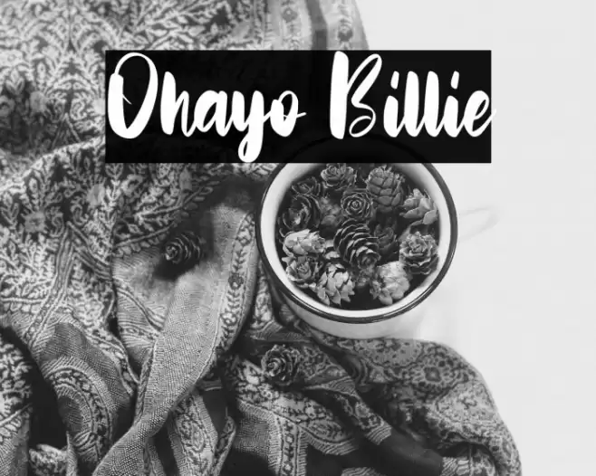 Ohayo Billie Font examples