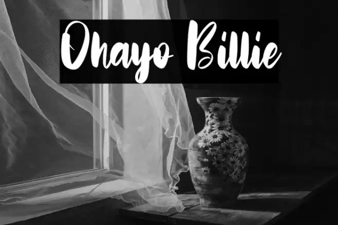 Ohayo Billie Font examples