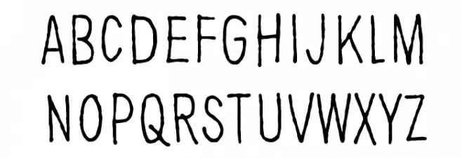 Ohimennen, tunteella Schriftart Groß