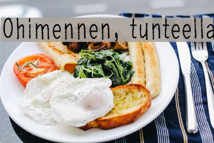 Ohimennen, tunteella Шрифта examples