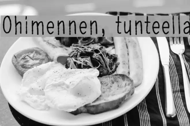 Ohimennen, tunteella Font examples