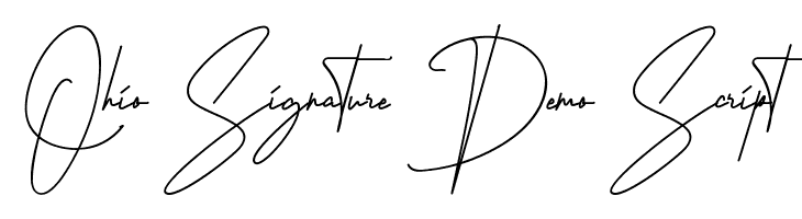 Ohio Signature Demo Script  Fuentes Gratis Descargar