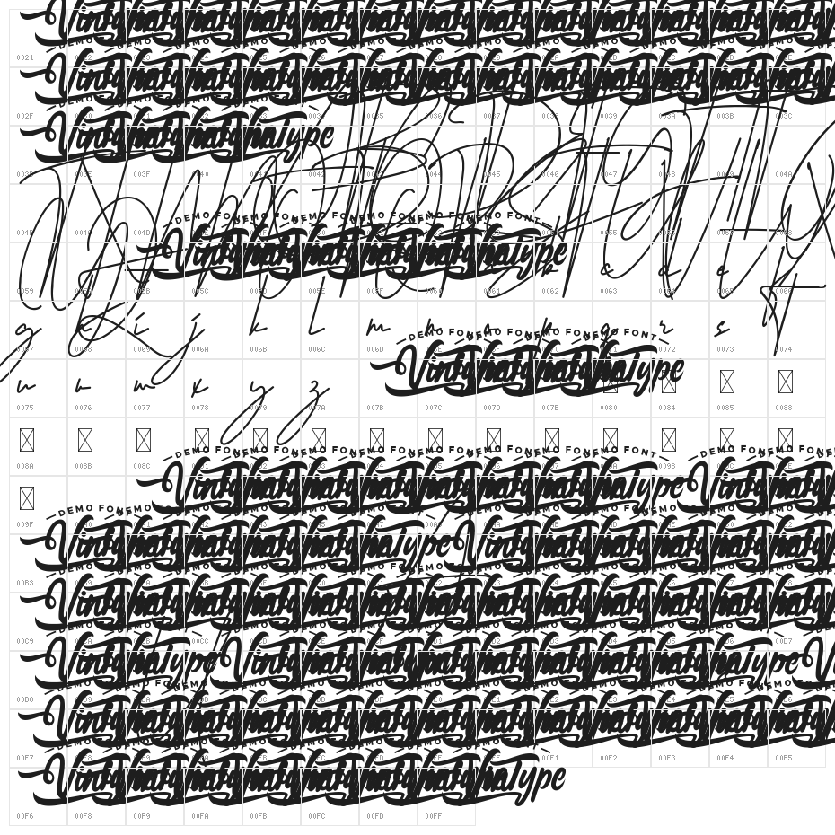 Ohio Signature Demo Script Character Map