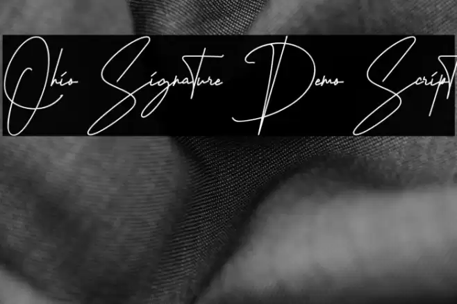 Ohio Signature Demo Script フォント examples