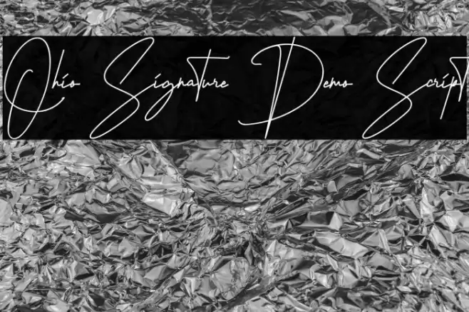 Ohio Signature Demo Script フォント examples