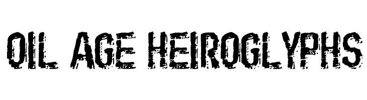 Oil Age Heiroglyphs Schriftart