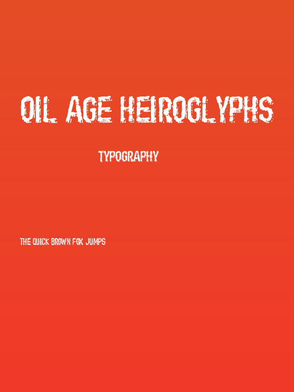 Oil Age Heiroglyphs Poster