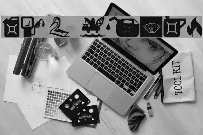 Oil Icons Font examples