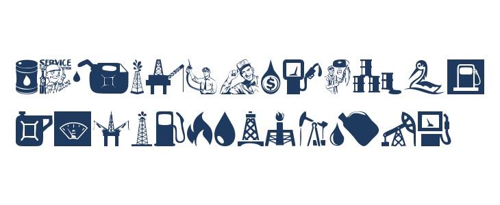 Oil Icons Lowercase