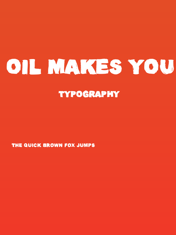 Oil Makes You Run [Faster] Poster
