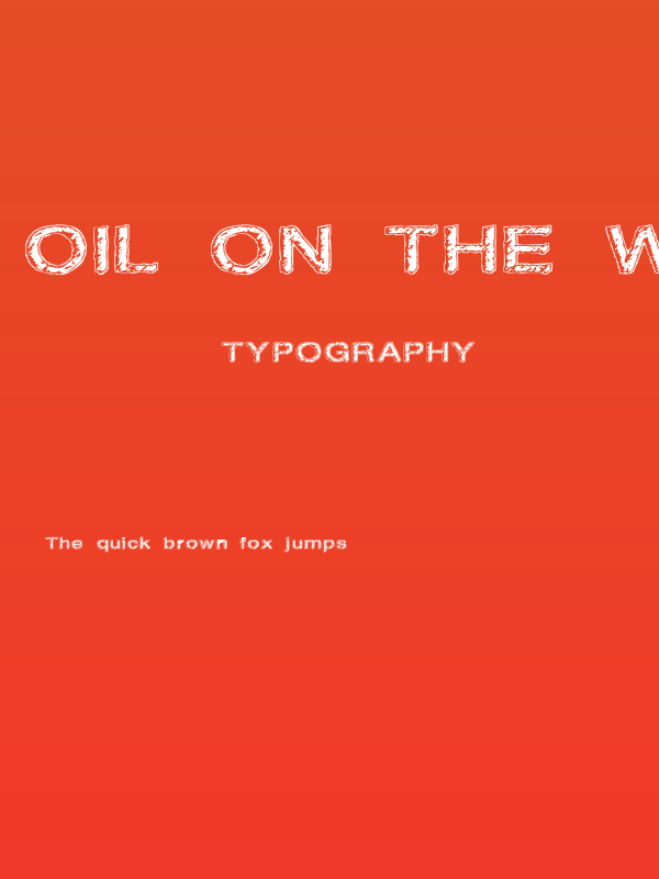 Oil On The Water Poster