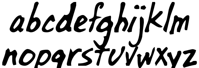 OilBats Basic Schriftart Kleinbuchstaben