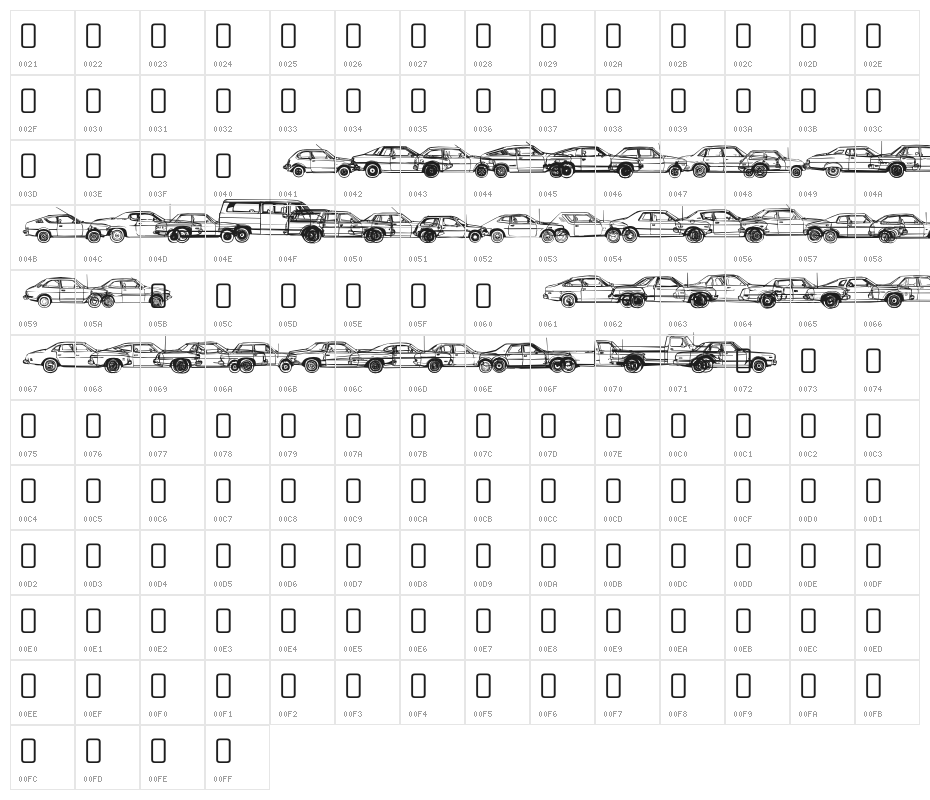 OilCrisisB-Regular Character Map