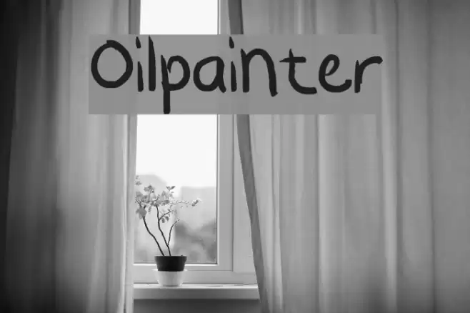 Oilpainter Font examples