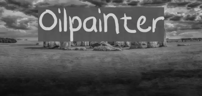 Oilpainter Font examples
