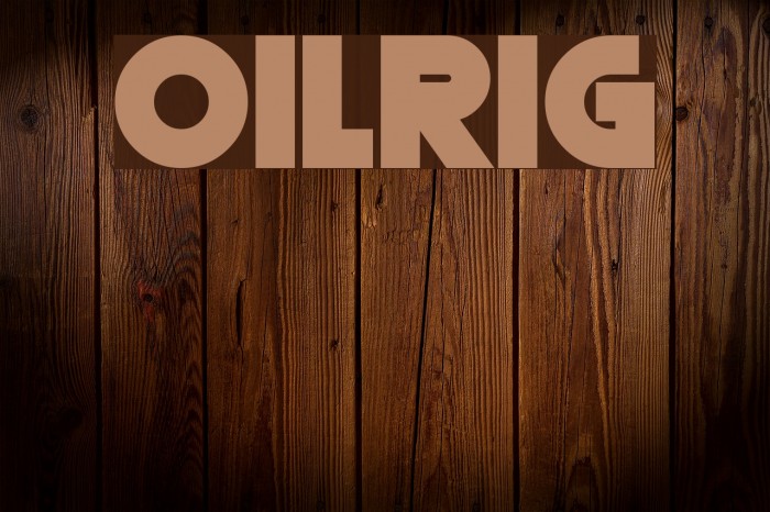 Oilrig Font examples