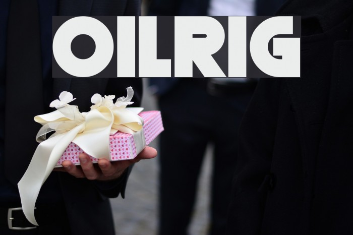 Oilrig Font examples
