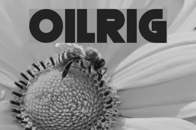 Oilrig Font examples