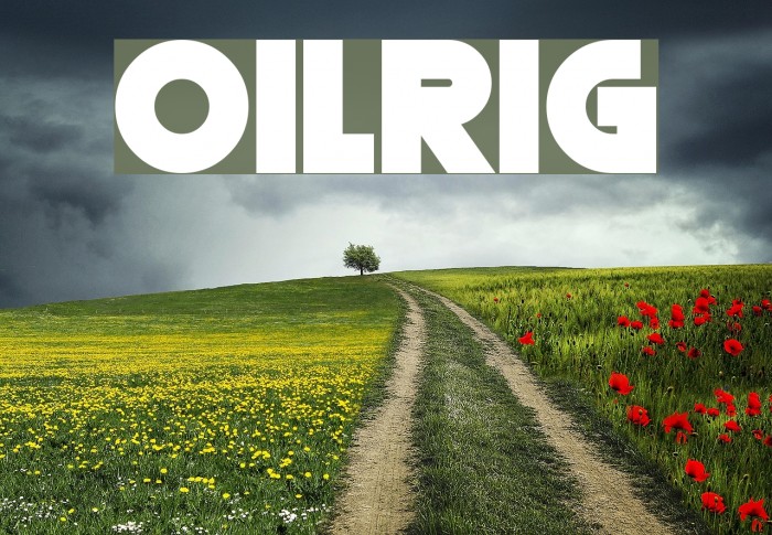 Oilrig फ़ॉन्ट examples