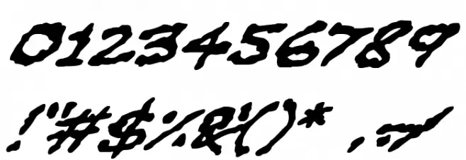 Oilslick Italic Font OTHER CHARS