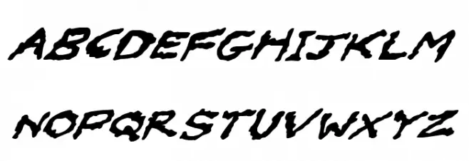 Oilslick Italic फ़ॉन्ट अपरकेस