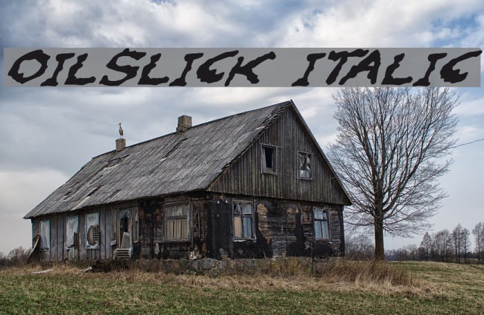 Oilslick Italic Example 3