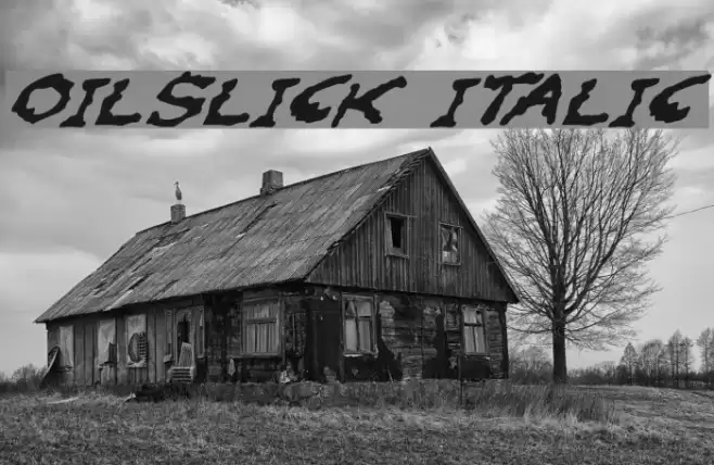 Oilslick Italic Font examples