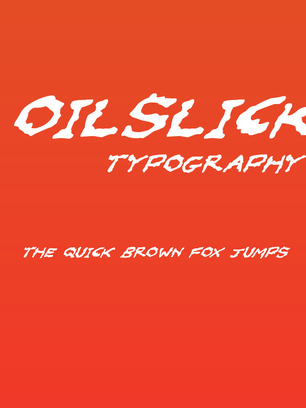 Oilslick Italic Poster
