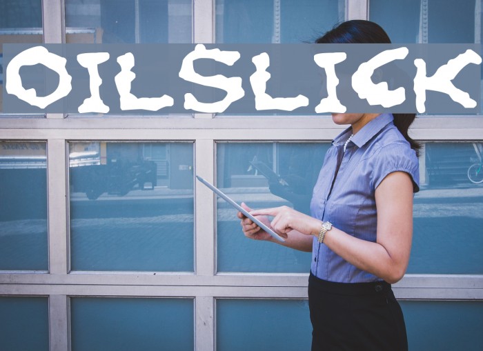 Oilslick Font examples