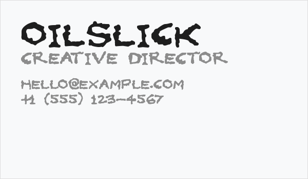Oilslick Business Card